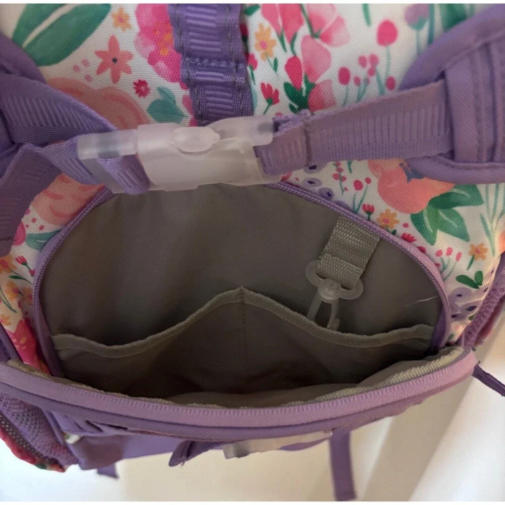 Pottery Barn Kids Mackenzie Floral Backpack Pink Purple Girls School Bag